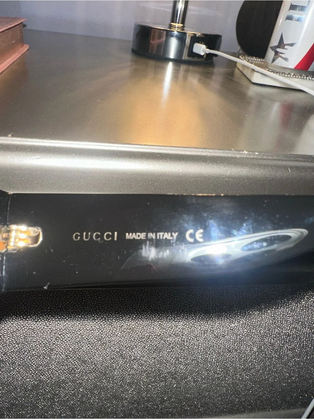 Gucci Glossy Black Cat-Eye Sunglasses